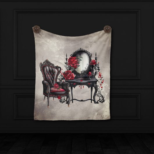 Boudoir | Vanity Mirror en Victoriaans salonstoel Fleece Deken