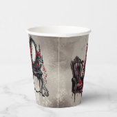 Boudoir | Vanity Mirror en Victoriaans salonstoel Papieren Bekers (Rechts)