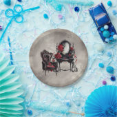 Boudoir | Vanity Mirror en Victoriaans salonstoel Papieren Bordje (Feest)