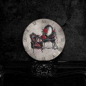 Boudoir | Vanity Mirror en Victoriaans salonstoel Ronde Klok