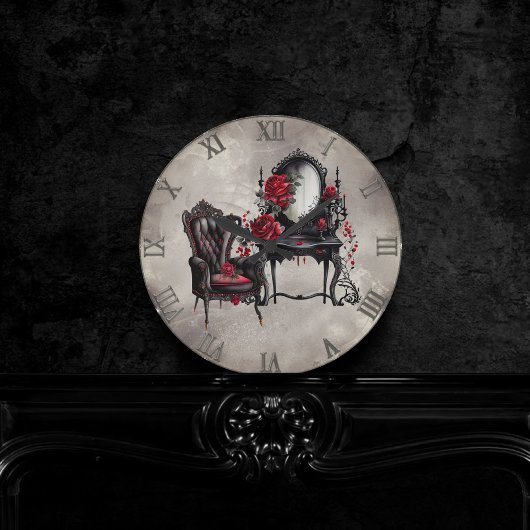 Boudoir | Vanity Mirror en Victoriaans salonstoel Ronde Klok