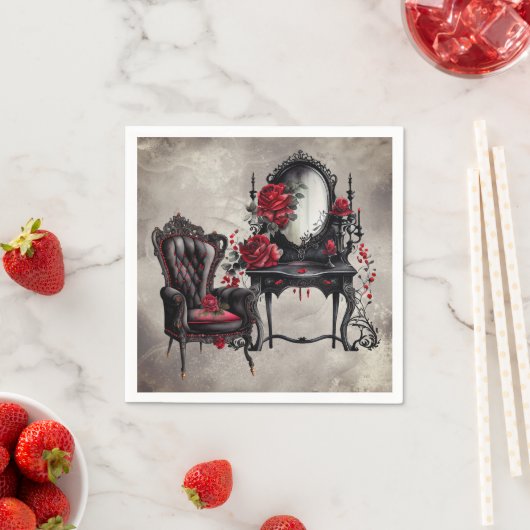 Boudoir | Vanity Mirror en Victoriaans salonstoel Servet (Insitu)