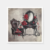 Boudoir | Vanity Mirror en Victoriaans salonstoel Servet (Voorkant)