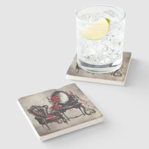 Boudoir   Vanity Mirror en Victoriaans salonstoel Stenen Onderzetter