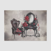 Boudoir | Vanity Mirror en Victoriaans salonstoel Tissuepapier (Voorkant)