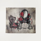 Boudoir | Vanity Mirror en Victoriaans salonstoel Wandkleed (Voorkant (horizontaal))