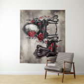 Boudoir | Vanity Mirror en Victoriaans salonstoel Wandkleed (In situ)