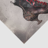 Boudoir | Victoriaans Antiek rode rozenjurk laarze Tissuepapier (Detail)