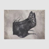 Boudoir | Victoriaans Antiek Stiletto Heel Booties Tissuepapier (Voorkant)
