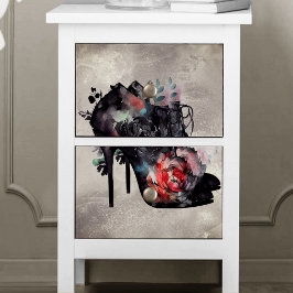 Boudoir | Victoriaans oude rode rozen hoge hak laa Tissuepapier