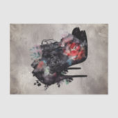 Boudoir | Victoriaans oude rode rozen hoge hak laa Tissuepapier (Voorkant)