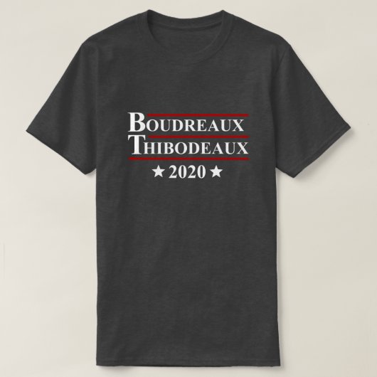 Boudreaux en Thibodeaux 2020 Funny Cajun Verkiezin T-shirt (Design voorkant)