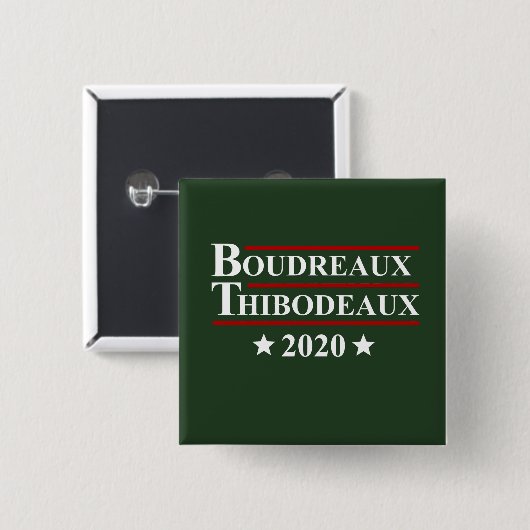 Boudreaux en Thibodeaux 2020 Funny Cajun Verkiezin Vierkante Button 5,1 Cm (Voorkant /achterkant)