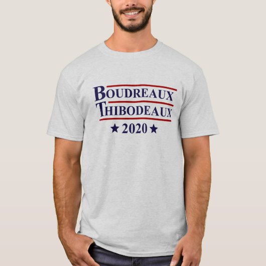 Boudreaux en Thibodeaux 2020 Verkiezingen Louisian T-shirt (Voorkant)