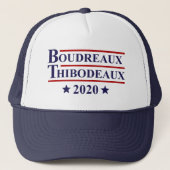 Boudreaux en Thibodeaux 2020 Verkiezingen Louisian Trucker Pet (Voorkant)