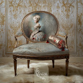 Bouffant Bloemen, Rococo Elegantie Portret Kunst Tissuepapier
