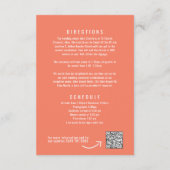 Bougainvillea abrikoos sinaasappel bruiloft detail informatiekaartje (Achterkant)