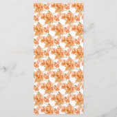 Bougainvillea abrikoos sinaasappel waterverf bruil menu (Achterkant)