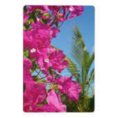 Bougainvillea and Palm Tree Tropical Nature Scene Mini Klembord (Achterkant)