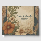  Bougainvillea Art Nouveau bruiloft Gastenboek (Voorkant)