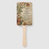  Bougainvillea Art Nouveau bruiloft Handwaaier (Achterkant)