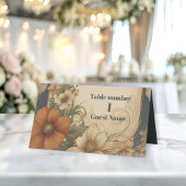  Bougainvillea Art Nouveau bruiloft Plaatskaartje