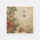  Bougainvillea Art Nouveau bruiloft Servet (Voorkant)