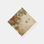  Bougainvillea Art Nouveau bruiloft Servet (Hoek)