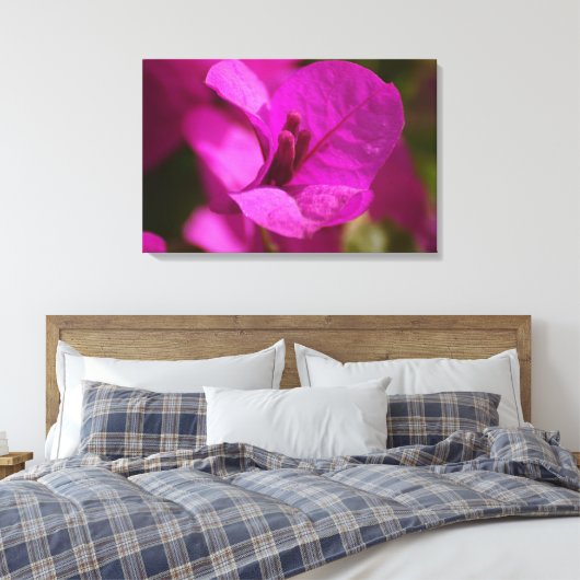 Bougainvillea Beauty Stretch Canvas Afdrukken (Insitu (Slaapkamer))