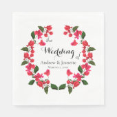 Bougainvillea Bloem Bruiloft Servetten (Voorkant)