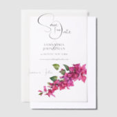 Bougainvillea bloem paarse cascade bloemenzomer vellum uitnodigingen (Offset)
