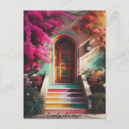 bougainvillea bloemen retro shot briefkaart