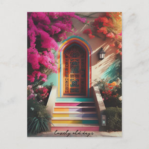 bougainvillea bloemen retro shot briefkaart