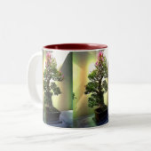 Bougainvillea Bonsai Tree Tweekleurige Koffiemok (Voorkant links)