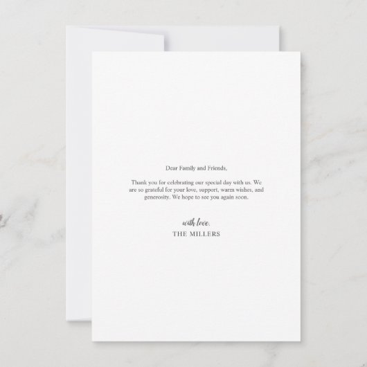 Bougainvillea bruiloft Vrijgezellenfeest dank u ka Bedankkaart (Achterkant)