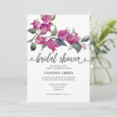 Bougainvillea Bruiloftsfeest Uitnodiging 2 QR CODE (Staand voorkant)