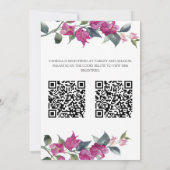 Bougainvillea Bruiloftsfeest Uitnodiging 2 QR CODE (Achterkant)