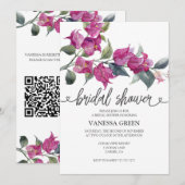 Bougainvillea Bruiloftsfeest Uitnodiging 2 QR CODE (Voorkant / Achterkant)