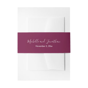 Bougainvillea Burgundy Wedding Belly B Uitnodigingen Wikkel