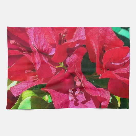 Bougainvillea Closeup Kitchen Towels Theedoek (Horizontaal)