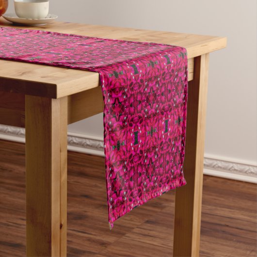 Bougainvillea Deep Pink Table Runner Korte Tafelloper (Voorbeeld)
