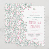 Bougainvillea Eerste Heilige Communie Kaart (Voorkant / Achterkant)