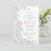 Bougainvillea Eerste Heilige Communie Kaart (Staand voorkant)