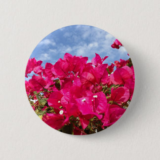 Bougainvillea en Beauful Blue Sky Ronde Button 5,7 Cm