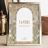 Bougainvillea Favors Sign Guests  Mucha Poster