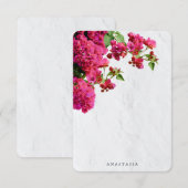 Bougainvillea Floral — Grieks eiland Bedankkaart (Voorkant / Achterkant)