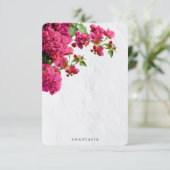 Bougainvillea Floral — Grieks eiland Bedankkaart (Staand voorkant)