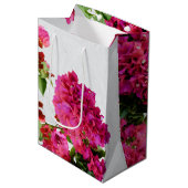 Bougainvillea Floral — Grieks eiland Medium Cadeauzakje (Voorkant Gekanteld)