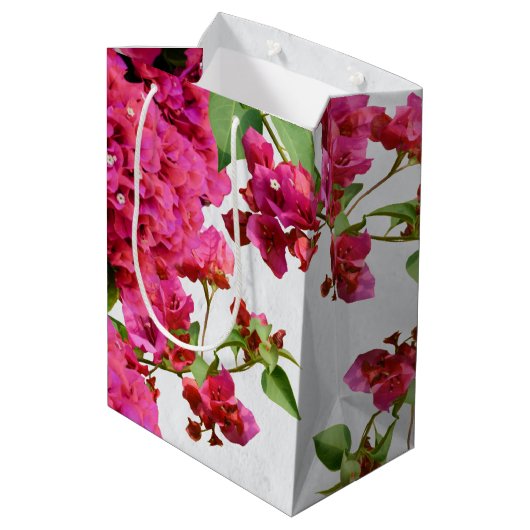 Bougainvillea Floral — Grieks eiland Medium Cadeauzakje (Achterkant Gekanteld)