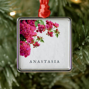 Bougainvillea Floral — Grieks eiland Metalen Ornament